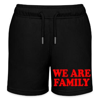 We are family - Short de jogging enfant bio Stanley/Stella - noir - Devant
