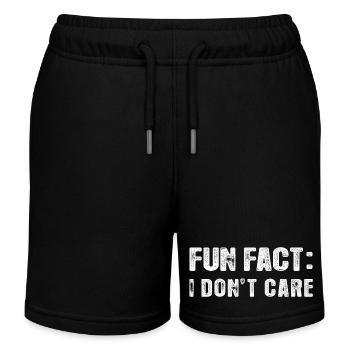 Fait amusant : je m’en fiche - Short de jogging enfant bio Stanley/Stella - noir - Devant