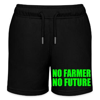 no farmer no future - Kids Organic Sweat Shorts by Stanley/Stella - black - Front