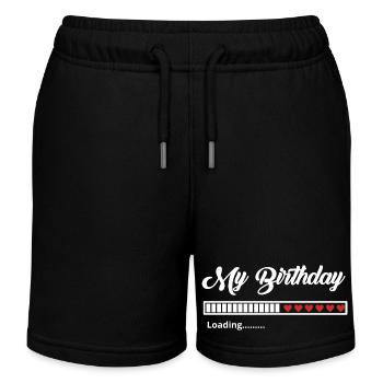 My Birthday loading - Short de jogging enfant bio Stanley/Stella - noir - Devant