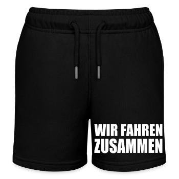 wir fahren zusammen - Kinder Organic Joggingshorts Mini Bolter von Stanley/Stella - Schwarz - Vorne