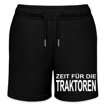 Traktor - Kinder Organic Joggingshorts Mini Bolter von Stanley/Stella - Schwarz - Vorne