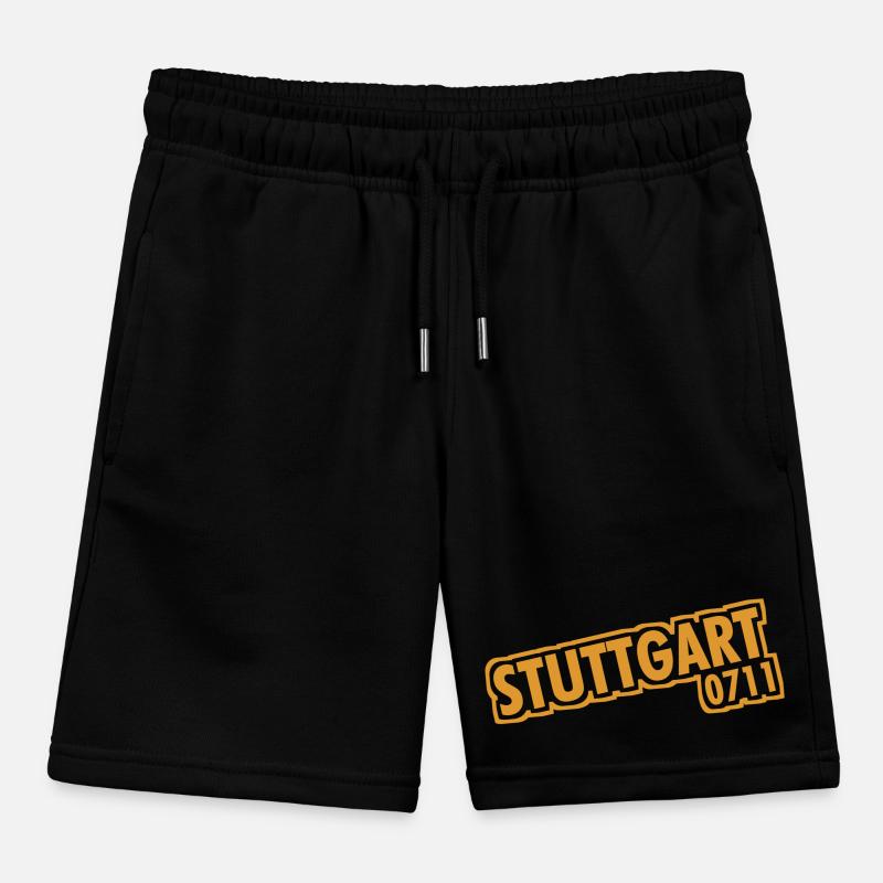 Stuttgart - 0711 - Area Code - Baden-Württemberg Kids Organic Sweat Shorts by Stanley/Stella