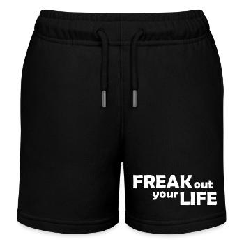 Freak out your Life - Ausflippen - Ausrasten - Kinder Organic Joggingshorts Mini Bolter von Stanley/Stella - Schwarz - Vorne