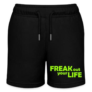 Freak out your Life - Ausflippen - Ausrasten - Kinder Organic Joggingshorts Mini Bolter von Stanley/Stella - Schwarz - Vorne