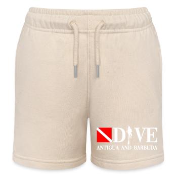 Dive - Antigua and Barbuda - Caribbean - Kids Organic Sweat Shorts by Stanley/Stella - soft Ecru - Front