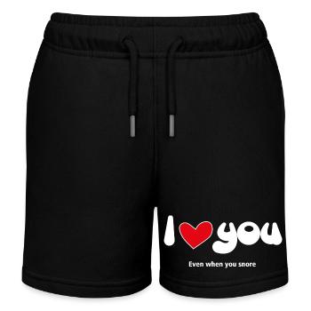 I Love You - Lustige Zitate Paare NEU 02 - Kinder Organic Joggingshorts Mini Bolter von Stanley/Stella - Schwarz - Vorne