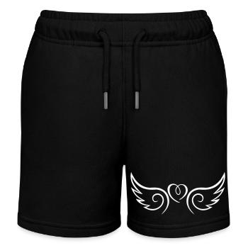 Ailes Cœur - Short de jogging enfant bio Stanley/Stella - noir - Devant