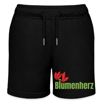 Final Logo Blumen - Kinder Organic Joggingshorts Mini Bolter von Stanley/Stella - Schwarz - Vorne