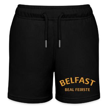 Belfast, Beal Feirste, Irlande du Nord, Irlande du Nord - Short de jogging enfant bio Stanley/Stella - noir - Devant