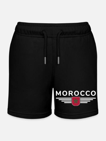 Tenue de fan marocain Design T Shirt - Short de jogging enfant bio Stanley/Stella - noir