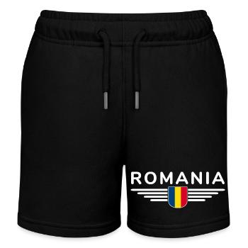 Bukarest T-Shirt für Rumänien Fans - Kinder Organic Joggingshorts Mini Bolter von Stanley/Stella - Schwarz - Vorne