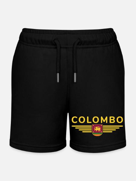 Colombo Design – Style de vie au Sri Lanka - Short de jogging enfant bio Stanley/Stella - noir