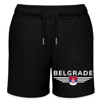 T-Shirt Belgrade – Pour les fans de la capitale - Short de jogging enfant bio Stanley/Stella - noir - Devant