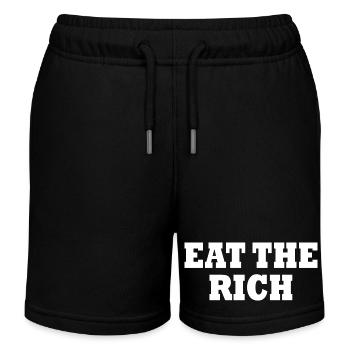 Eat the rich - Short de jogging enfant bio Stanley/Stella - noir - Devant