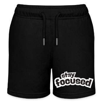 Restez concentré - Short de jogging enfant bio Stanley/Stella - noir - Devant