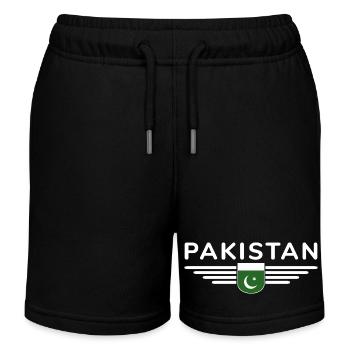Pakistan Design – Fier de sa patrie - Short de jogging enfant bio Stanley/Stella - noir - Devant