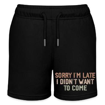 Sorry I'm Late I Didn't Want to Come - Short de jogging enfant bio Stanley/Stella - noir - Devant