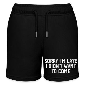 Sorry I'm Late I Didn't Want to Come - Short de jogging enfant bio Stanley/Stella - noir - Devant