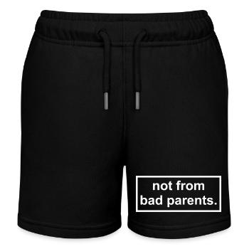 not from bad parents - Kids Organic Sweat Shorts by Stanley/Stella - black - Front