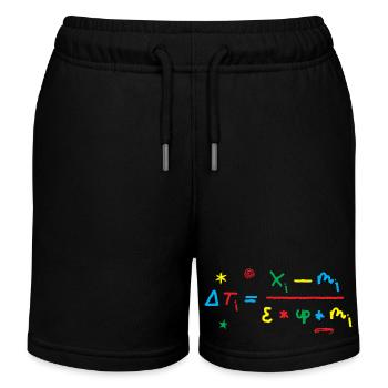 Executive Scrawler: Tariff Formula - Kids Organic Sweat Shorts by Stanley/Stella - black - Front