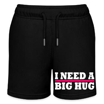 I need a big hug - Short de jogging enfant bio Stanley/Stella - noir - Devant