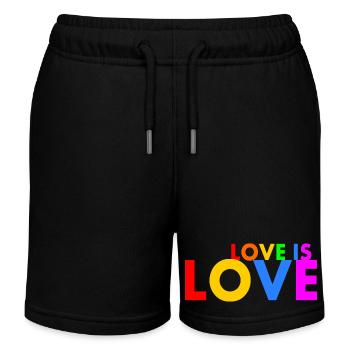 Love is love - Kids Organic Sweat Shorts by Stanley/Stella - black - Front