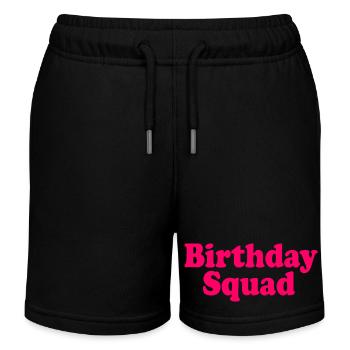 Birthday squad - Kids Organic Sweat Shorts by Stanley/Stella - black - Front