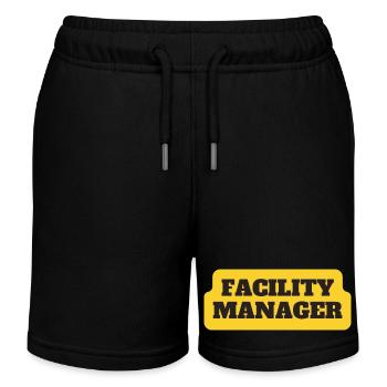 Facility Manager In-house technician Caretaker - Kids Organic Sweat Shorts by Stanley/Stella - black - Front