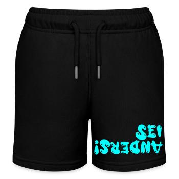 sei anders - Kinder Organic Joggingshorts Mini Bolter von Stanley/Stella - Schwarz - Vorne