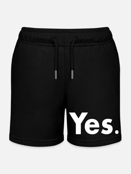 Yes - Kinder Organic Joggingshorts Mini Bolter von Stanley/Stella - Schwarz