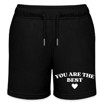 You are the best - Kids Organic Sweat Shorts by Stanley/Stella - black - Front
