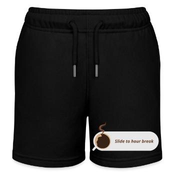 Slide to hour break - Short de jogging enfant bio Stanley/Stella - noir - Devant