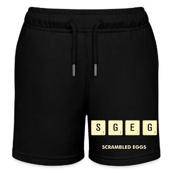 Scrambled Eggs - Kids Organic Sweat Shorts by Stanley/Stella - black - Front