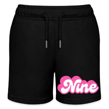 Neun Geburtstag - 9. Geburtstag Retro Pink - Kinder Organic Joggingshorts Mini Bolter von Stanley/Stella - Schwarz - Vorne