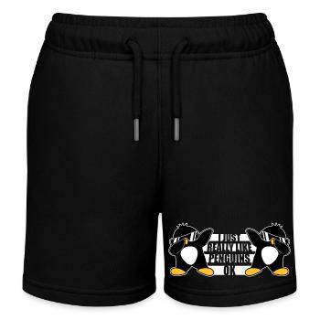 J’aime vraiment les pingouins OK Ich mag Pinguine - Short de jogging enfant bio Stanley/Stella - noir - Devant