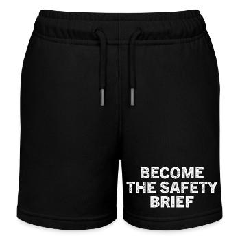 Funny Become The Safety Brief - Kinder Organic Joggingshorts Mini Bolter von Stanley/Stella - Schwarz - Vorne