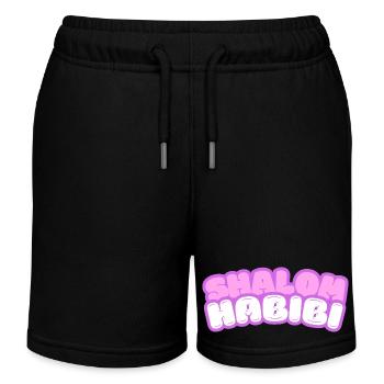 Shalom Habibi, Jewish, Muslim - Kids Organic Sweat Shorts by Stanley/Stella - black - Front