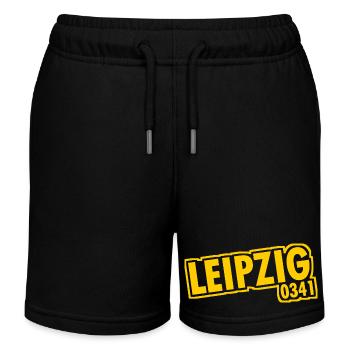 Leipzig - 0341 - Indicatif régional - Saxe - Short de jogging enfant bio Stanley/Stella - noir - Devant