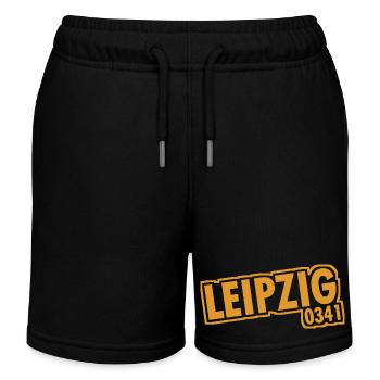 Leipzig - 0341 - Indicatif régional - Saxe - Short de jogging enfant bio Stanley/Stella - noir - Devant