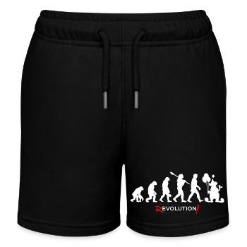 Revolution - Men's Evolution Fun Spin 22 - Kids Organic Sweat Shorts by Stanley/Stella - black - Front