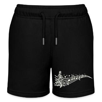 Partitions de Noël - Short de jogging enfant bio Stanley/Stella - noir - Devant