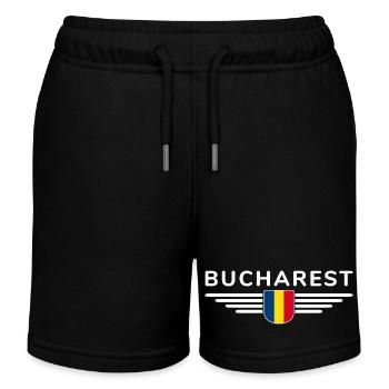 Bukarest T Shirt für Rumänien Fans Outfit - Kinder Organic Joggingshorts Mini Bolter von Stanley/Stella - Schwarz - Vorne