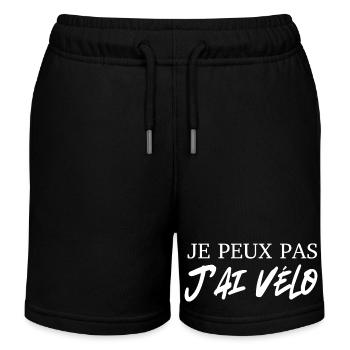 je peux pas j'ai vélo - Short de jogging enfant bio Stanley/Stella - noir - Devant