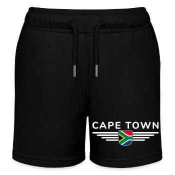 Cape Town T-Shirt for Fans and Explorers - Kids Organic Sweat Shorts by Stanley/Stella - black - Front