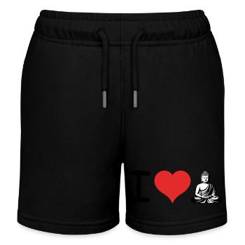 J’adore Buddha Heartbeat Pulse - Religion Design - Short de jogging enfant bio Stanley/Stella - noir - Devant