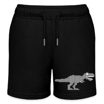 Dinosaures dinosaures dinosaures t-rex - Short de jogging enfant bio Stanley/Stella - noir - Devant