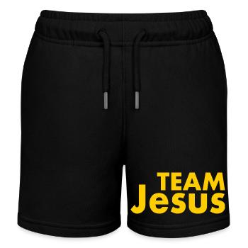 Team jesus - Kinder Organic Joggingshorts Mini Bolter von Stanley/Stella - Schwarz - Vorne