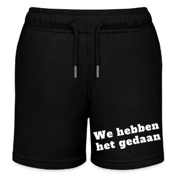 We did it - Kids Organic Sweat Shorts by Stanley/Stella - black - Front