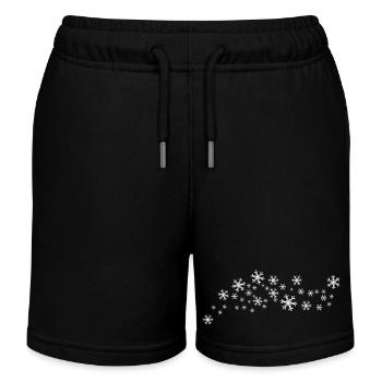 Blanche Neige De Neige flocons de neige pour Noël - Short de jogging enfant bio Stanley/Stella - noir - Devant